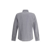 Deperlu Blue Cotton Pattern Shirt